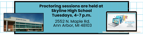 Proctoring sessions are held Tuesdays from 4-7pm at Skyline High School